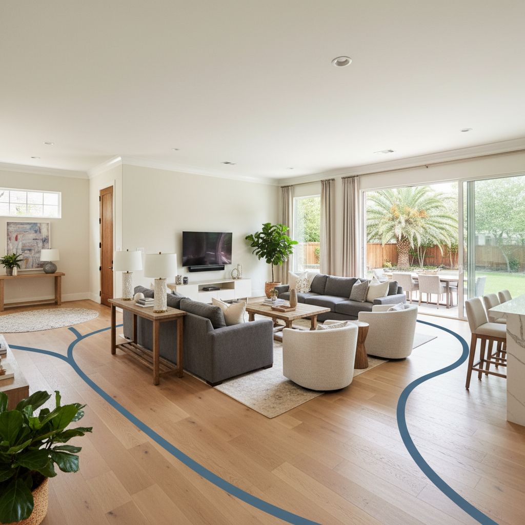 Furniture & Traffic Flow Planning - Tell Projects Richmond TX