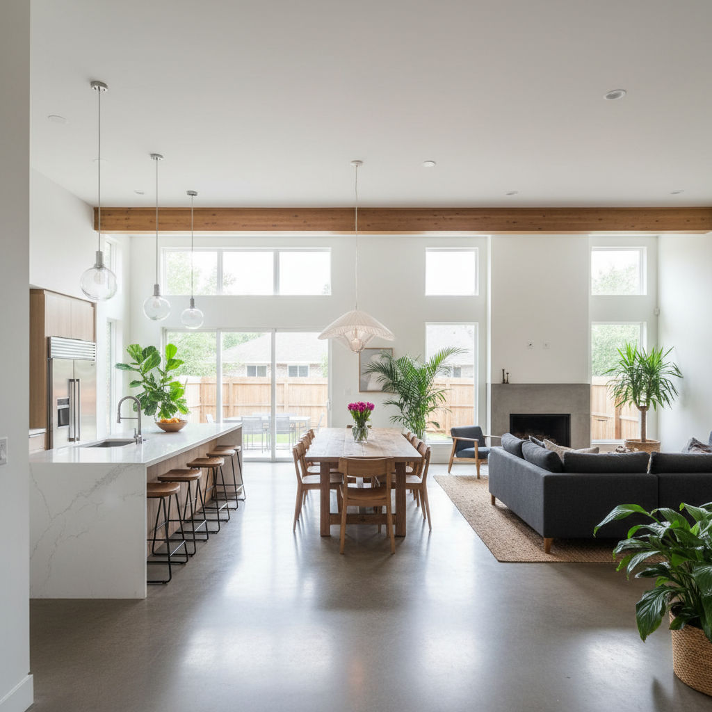Open Concept Space Planning - Tell Projects Richmond TX